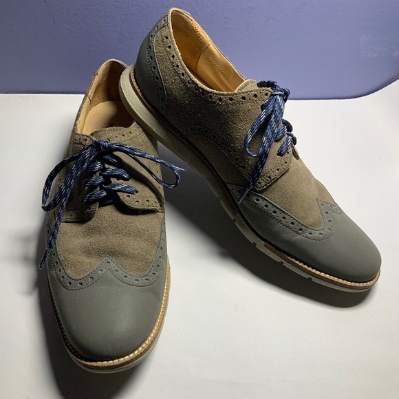 Cole Haan Grand OS leather wingtip shoes sz 10 lace up - Picture 1 of 8